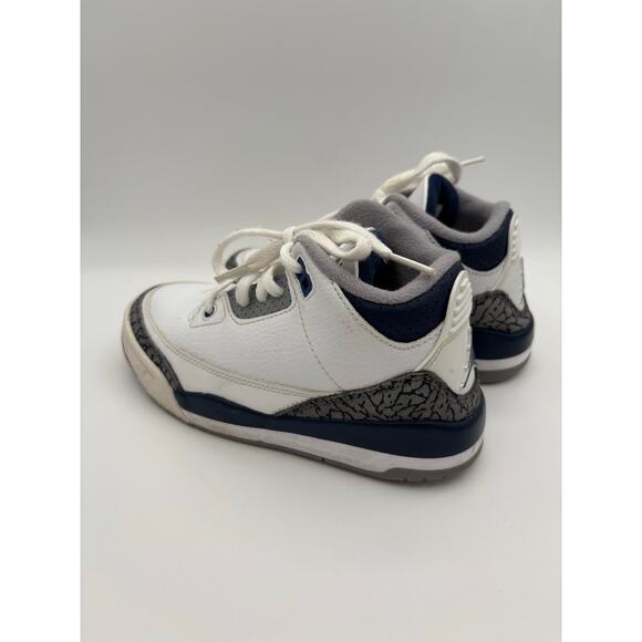 Nike Air Jordon 3 Retro Midnight Navy Sneakers Size Kids 13C - Picture 2 of 9